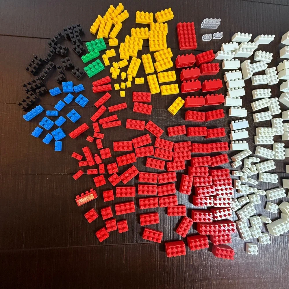 Vintage MC Master Construction Building Bricks Lot 1960s–70s LEGO Compatible 1lb